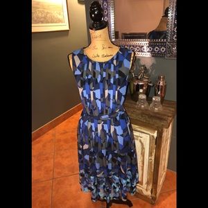 Halogen Printed Fit & Flare Dress